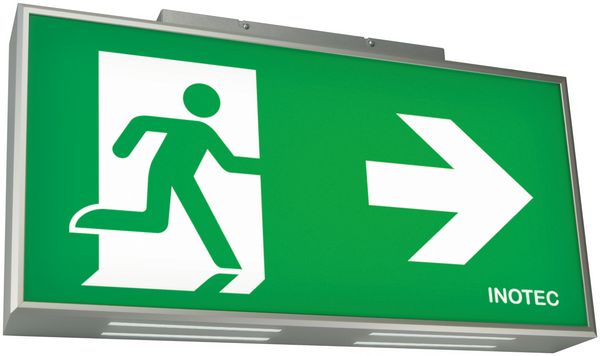 INOTEC Noodverlichting BNP 7283 D duurzaam, robust, slank design vluchtroutanduidingea armatuur met 60 meter leesafstand INOTEC Noodverlichting BNP 7283 D duurzaam, robust, slank design vluchtrouteaanduiding armatuur met 60 meter leesafstand