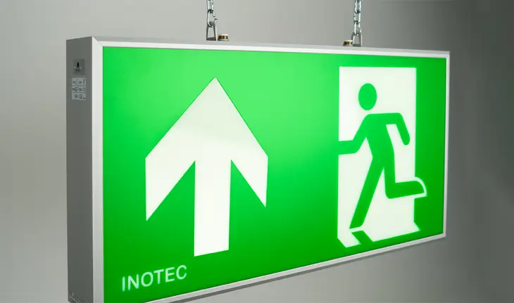 INOTEC BNP 7283K - Veelzijdige aluminium allround decentrale vluchtruiteaanduiding armatuur